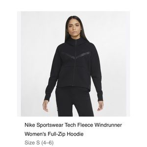 NIKE SPORTSWEAR TECH FLEECE WINDRUNNER FULL-ZIP HOODIE (NWT)